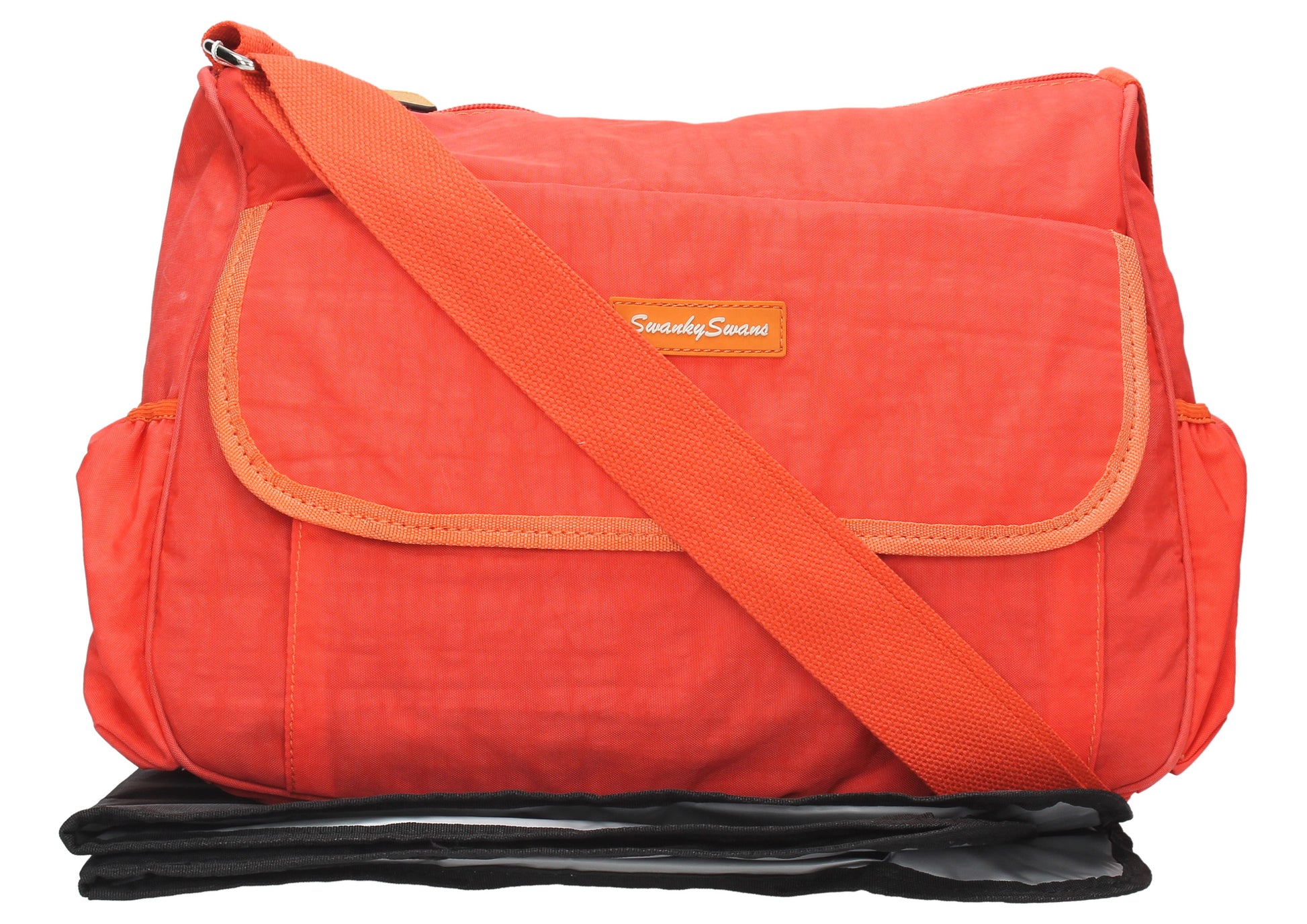 Joseph and Mary Baby Changing Satchel - Orange-Baby Changing-SWANKYSWANS